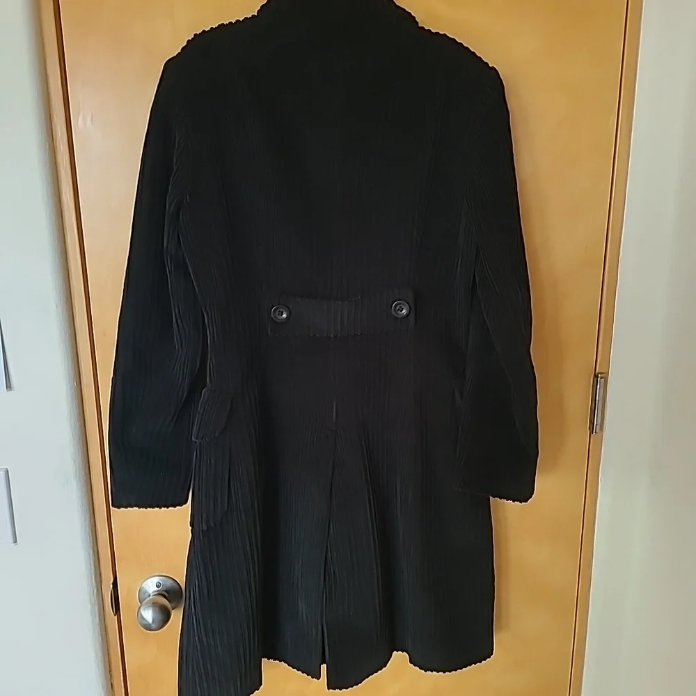Bebe Vintage black trench coat sz S 38 high quality - Picture 2 of 8